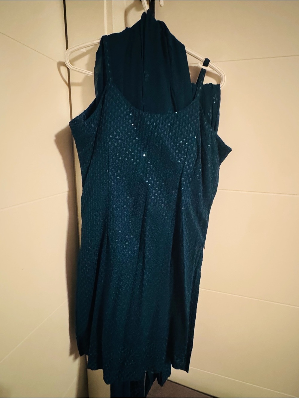 Teal Sleeveless sharara suit